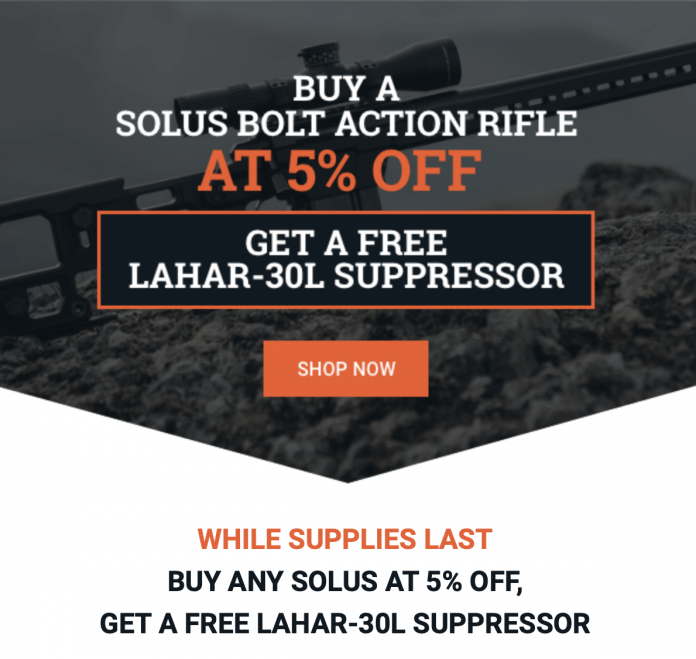 Get 5% Off a Solus Bolt Action And Get a Free Suppressor