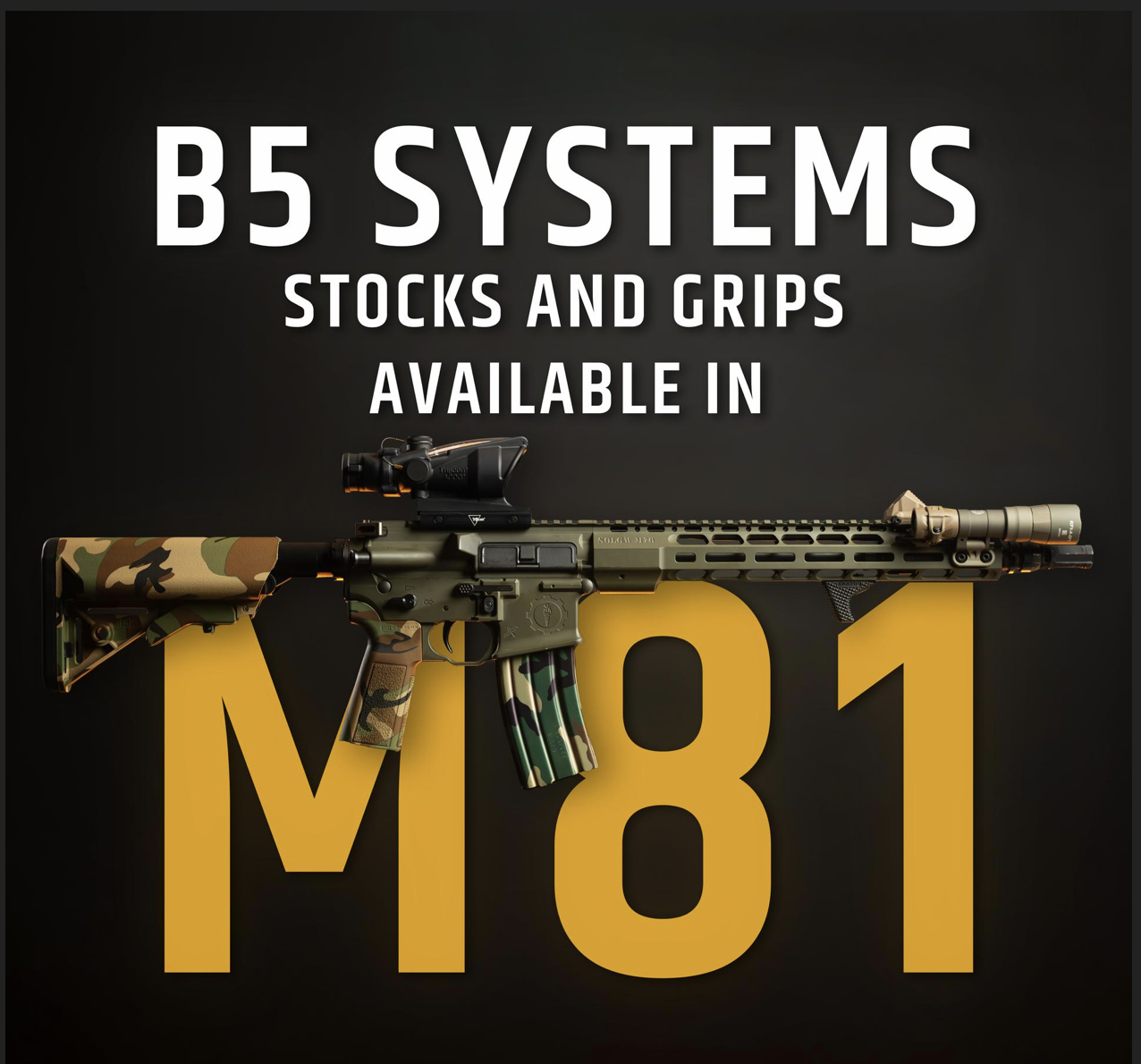 Big Tex Ordnance B5 Systems M8 Woodland Stocks And Grips