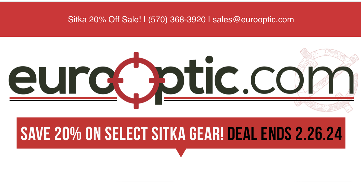 EuroOptic: 20% Off Sitka Gear