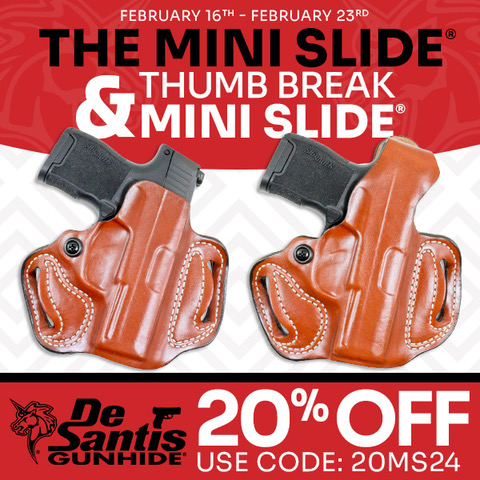 De Santis Gunhide 20% Off The Thumb Break Mini Slide Holster