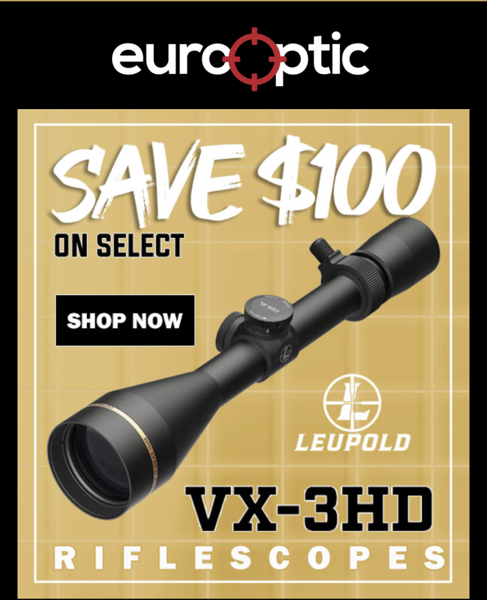 EuroOptic: Save $100 On Leupold VX3 HD Riflescope