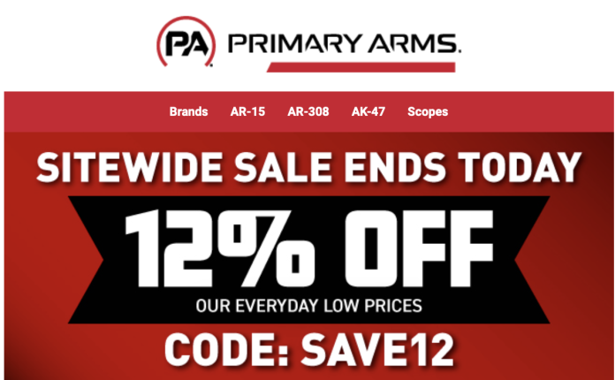 Primay Arms 12% Off Sitewide