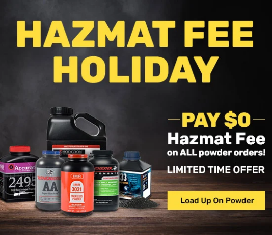 Brownells No HAZMAT Fees On Powder