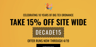 Big Tex Ordnance 10th Anniversary Sale