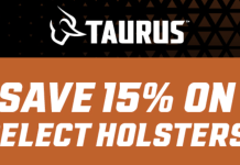 Taurus 15% Off Holsters