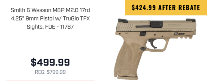 Palmetto State Armory Smith & Wesson M&P 2.0 $425 after rebate