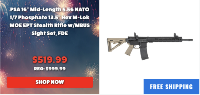 PSA Stealth AR15 Deals 4th Of July