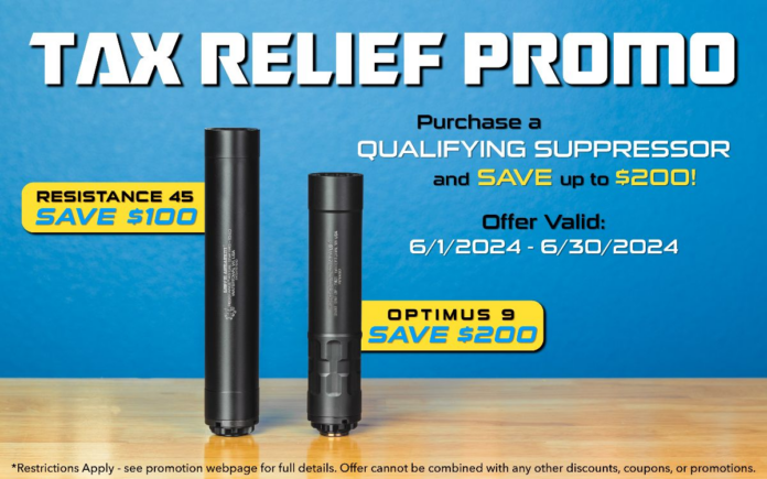 Griffin Armament June Suppressor Tax Relief Sale