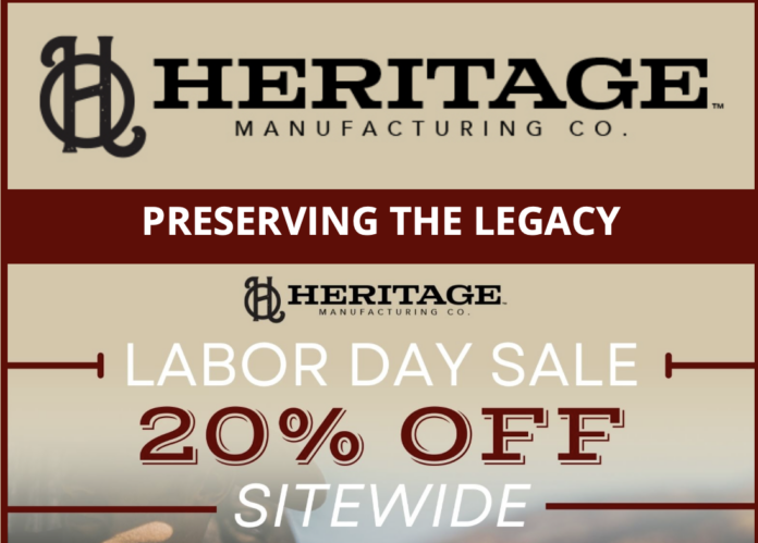 20% Sitewide Labor Day Sales Heritage Manufacturing