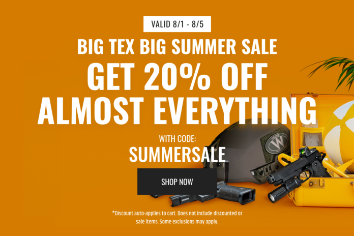 Big Tex Summer Sale 20% almost everything