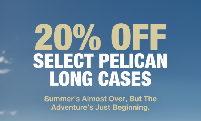 20% off Pelican long cases