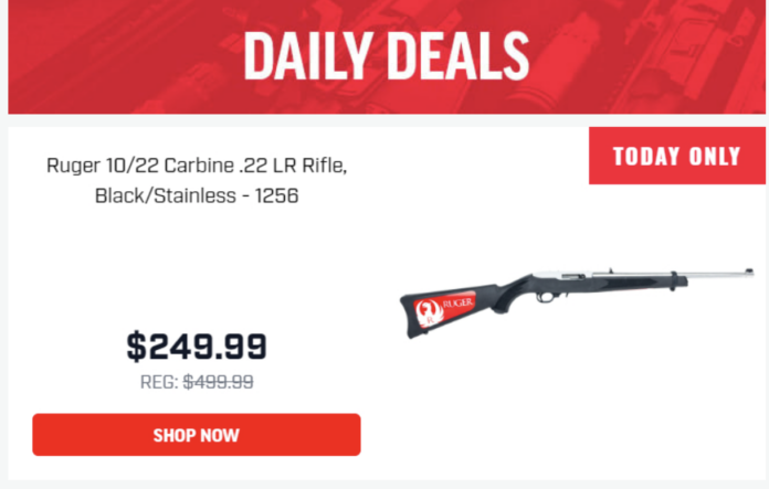 Palmetto State Armory Daily Deals Ruger 10/22 Carbine $249