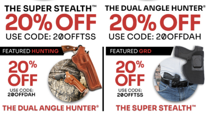 De Santis Gunhide 20% Off Holsters