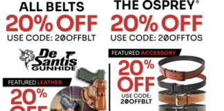 De Santis Gunhide 20% Off On All Belts And Opsrey Holster