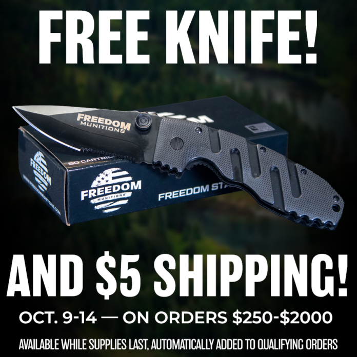 Freedom Munitions Free Knife And Shipping