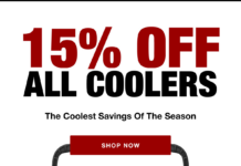 Pelican 15% Off coolers