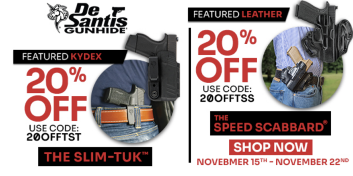 20% Off De Santis Slim-Tuk or Speed Scabbard