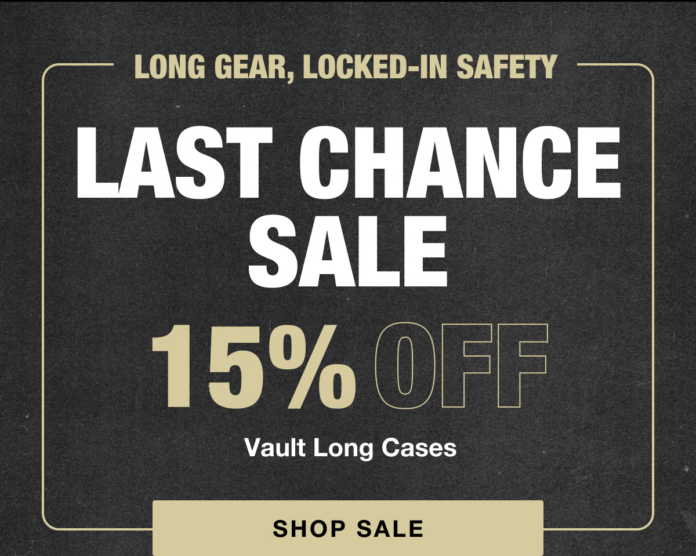 Pelican 15% off long gun cases