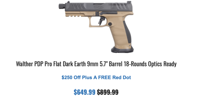 Walther PDP Pro FDE $649 GrabAGun