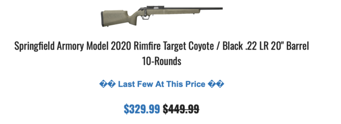 Sprignfield Armory 2020 Rimfire On Sale GrabAGun