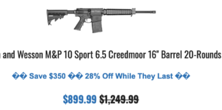 GrabAGun: S&W M&P10 6.5 CM on Sale $899