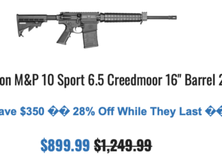 GrabAGun: S&W M&P10 6.5 CM on Sale $899