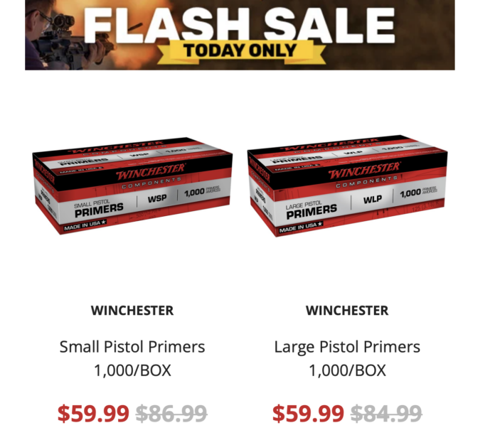 Brownells Primers On Sale One Day Only