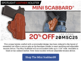 De Santis Gunhide 20% Off The Mini Scabbard and Inner Piece 2.0 Holsters