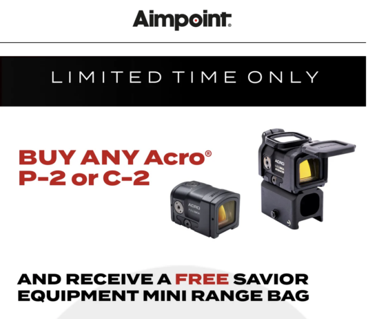 Aimpoint ACRO P2 or C2 get free bag with purchase