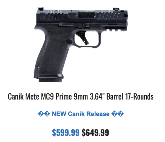 Mete MC9 Prime Canik On Sale