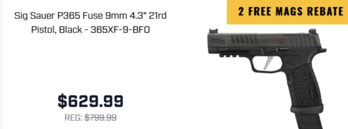 SIG Sauer P365 FUSE Palmetto State Armory On Sale